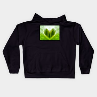 Green Palm Heart Kids Hoodie